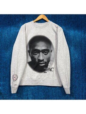 2Pac Graphic Crewneck Sweater Size Small